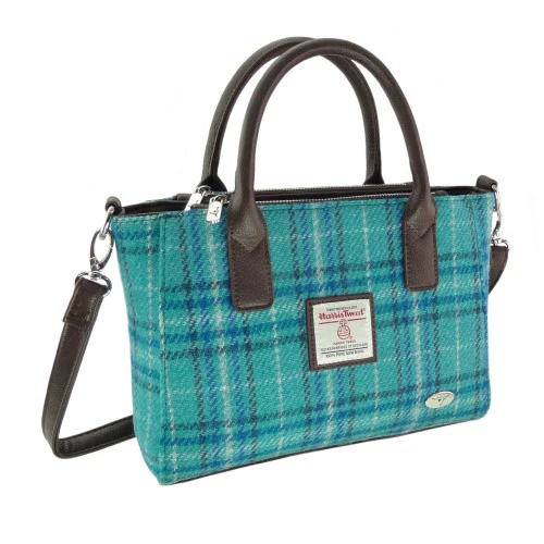 Harris Tweed Small Tote Bag with Shoulder Strap - Image 48