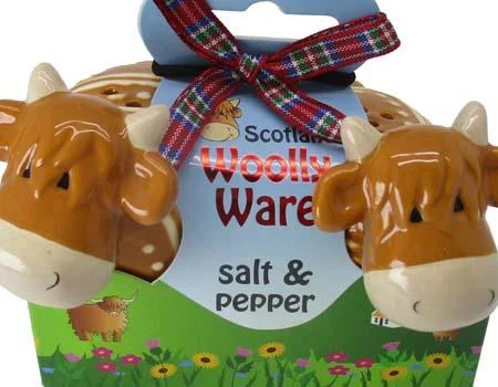 Highland Cow Woolly Ware Salt & Pepper - Image 2