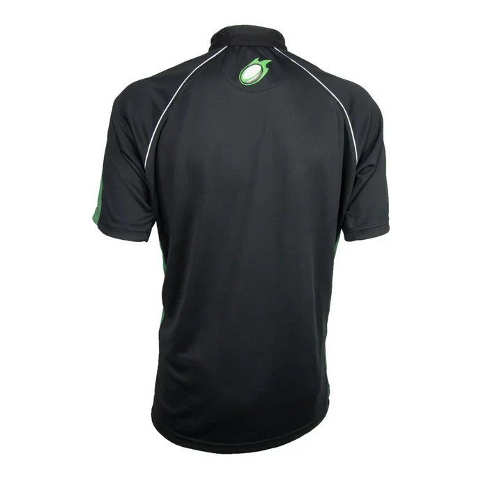 Ireland Black and Green Performance Rugby Jersey - Image 2