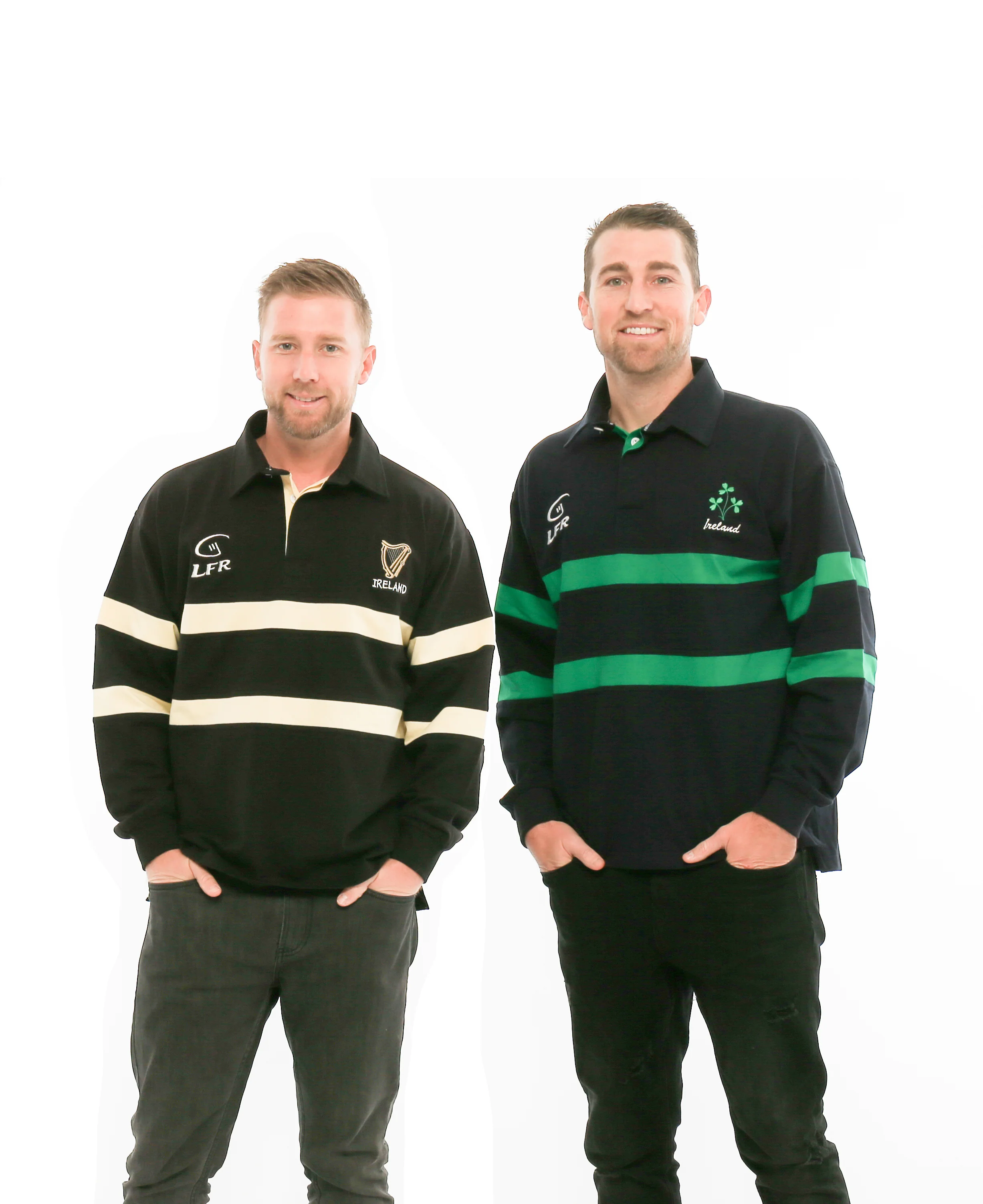 Ireland Shamrock Long Sleeve Striped Rugby Jersey - Image 4