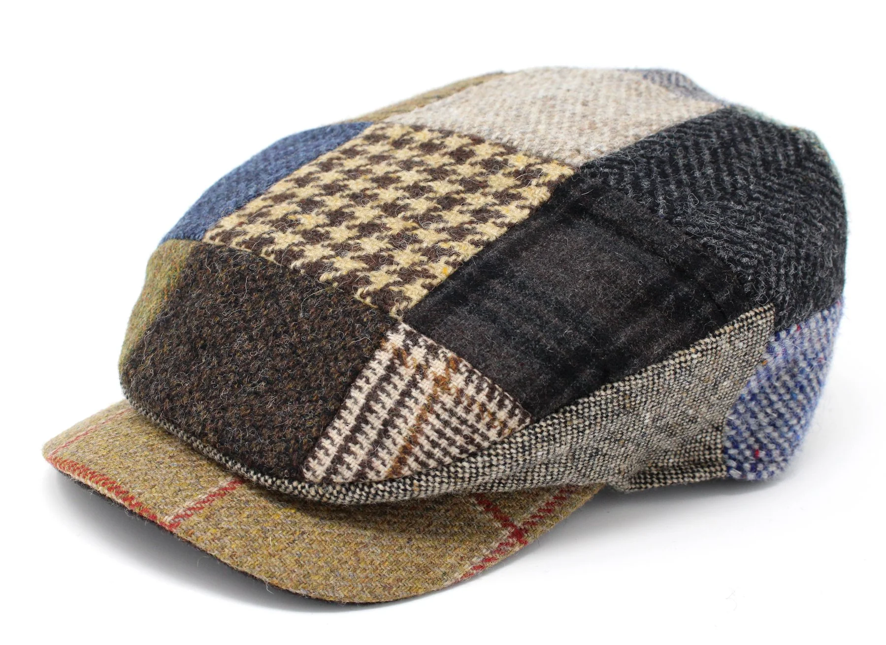 Irish Driving Cap - Patchwork Tweed - Image 2