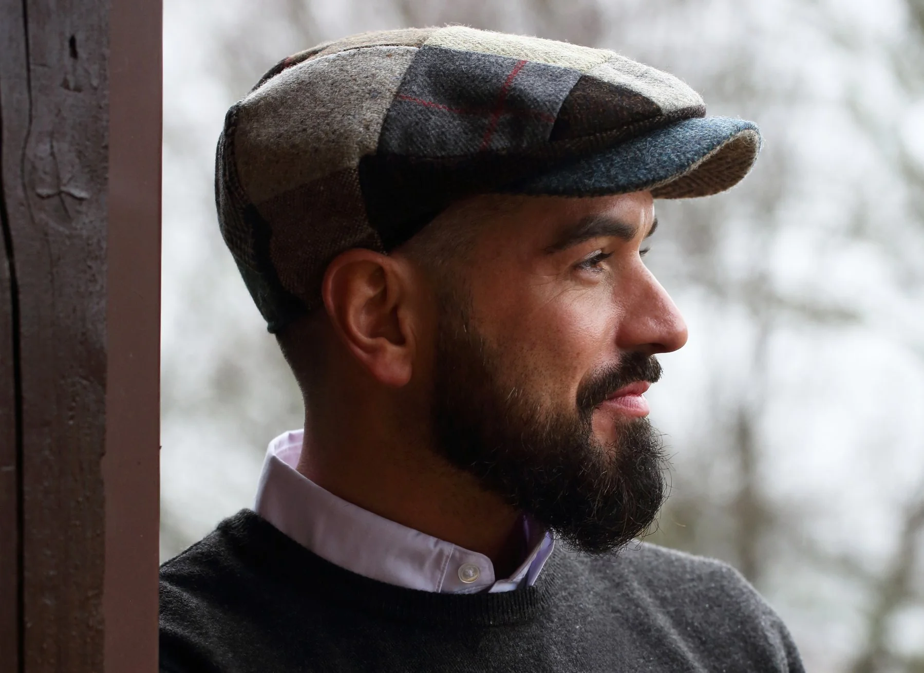 Irish Driving Cap - Patchwork Tweed - Image 4