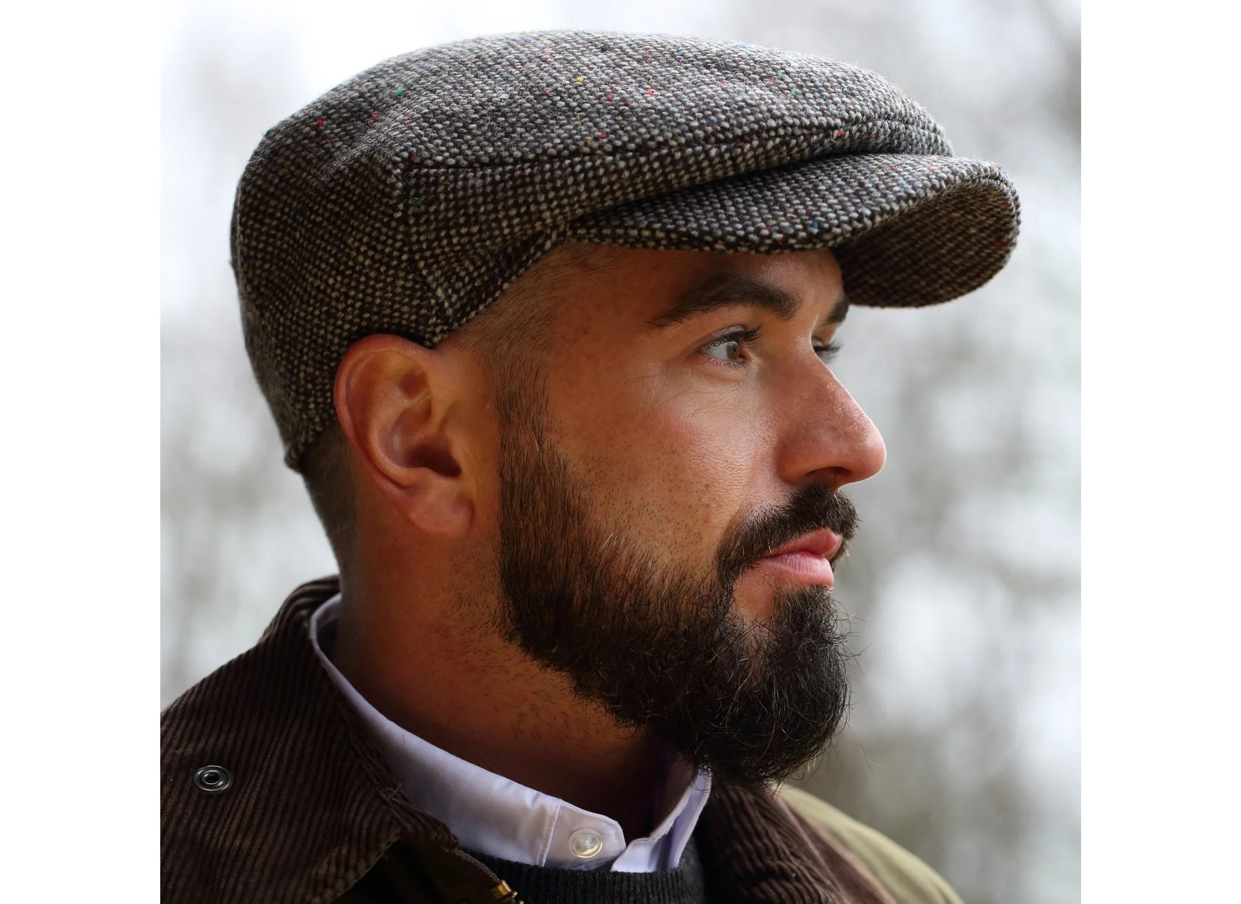 Irish Driving Cap - Tweed - Image 4