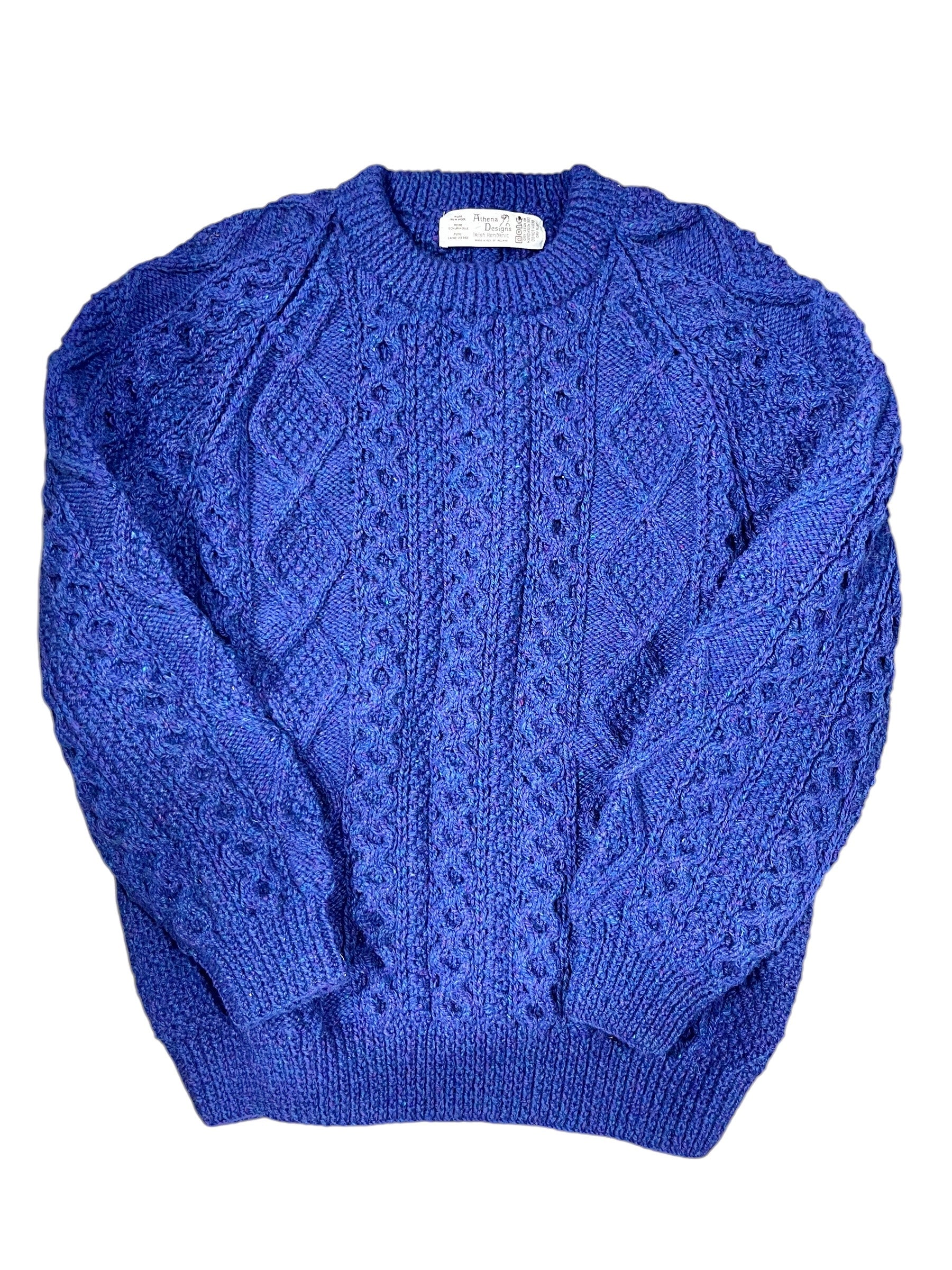Irish Handknit Crewneck Aran Sweater - Image 11