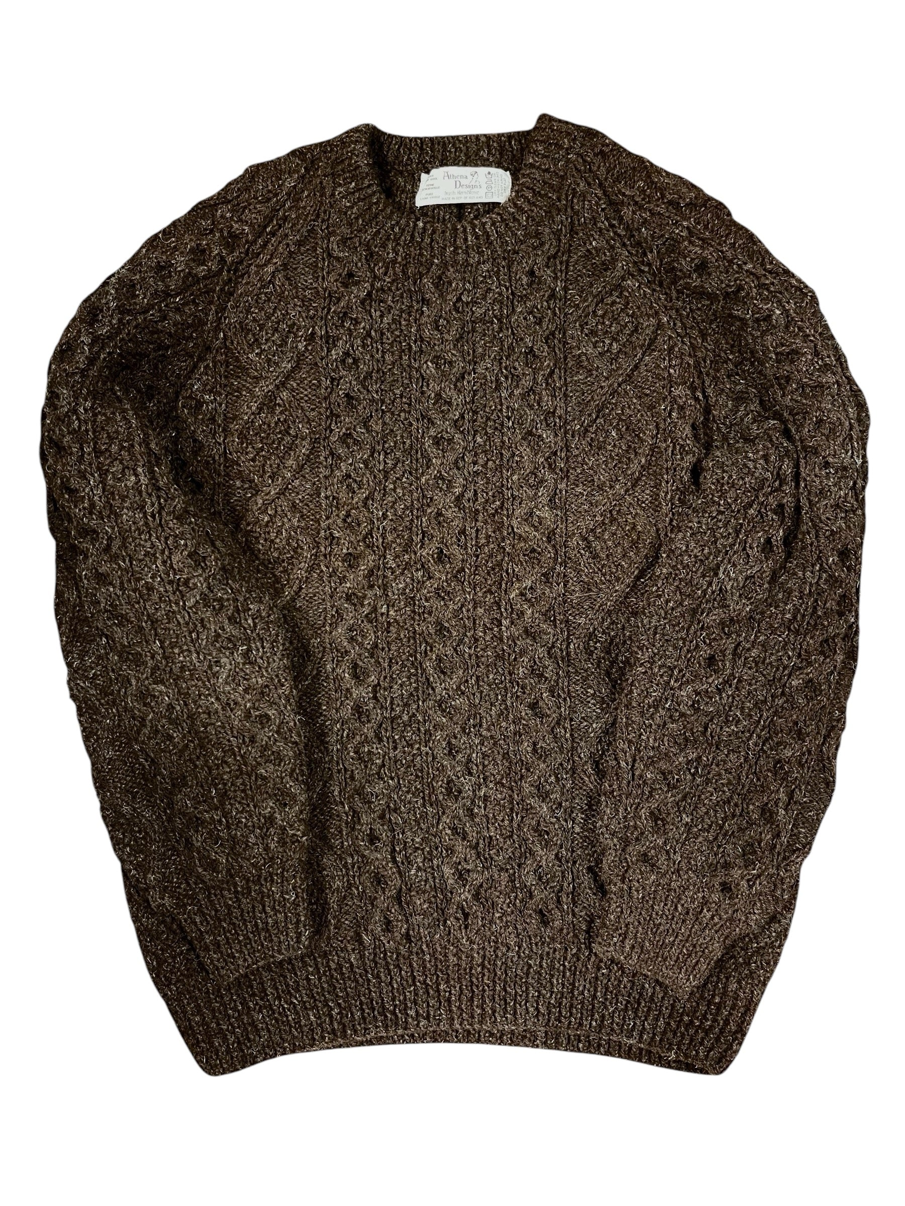 Irish Handknit Crewneck Aran Sweater - Image 13