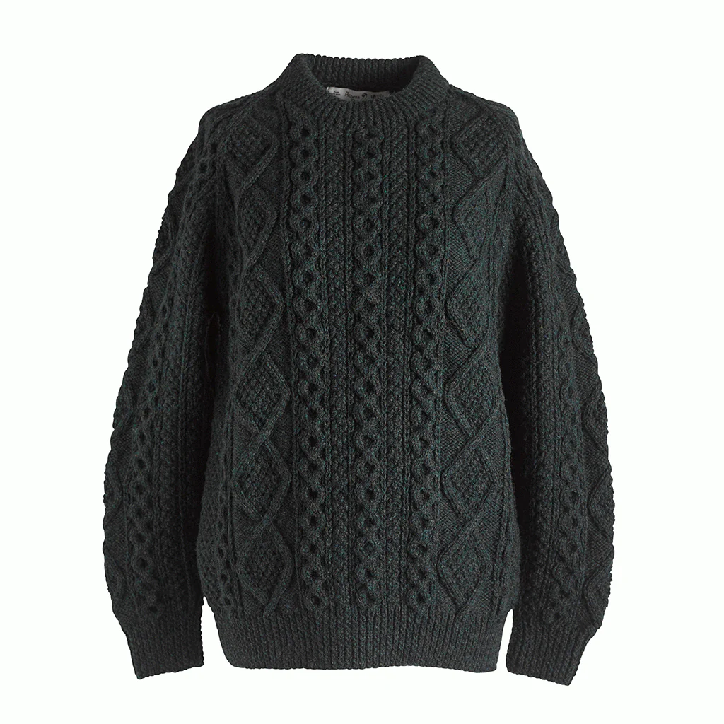 Irish Handknit Crewneck Aran Sweater - Image 5