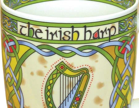 Irish Harp Bone China Mug - Image 2