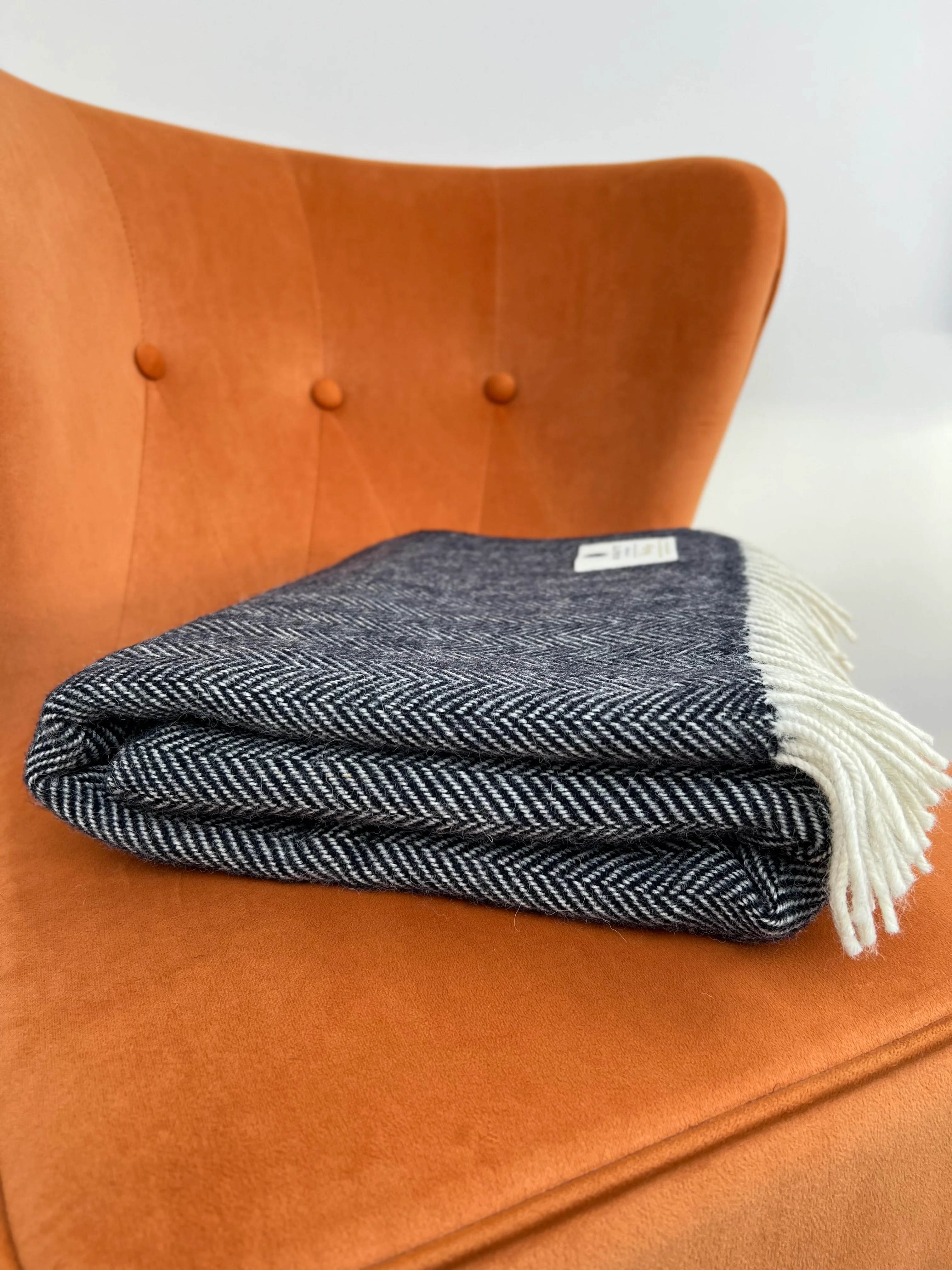 Irish Merino Wool Herringbone Throws - Image 11