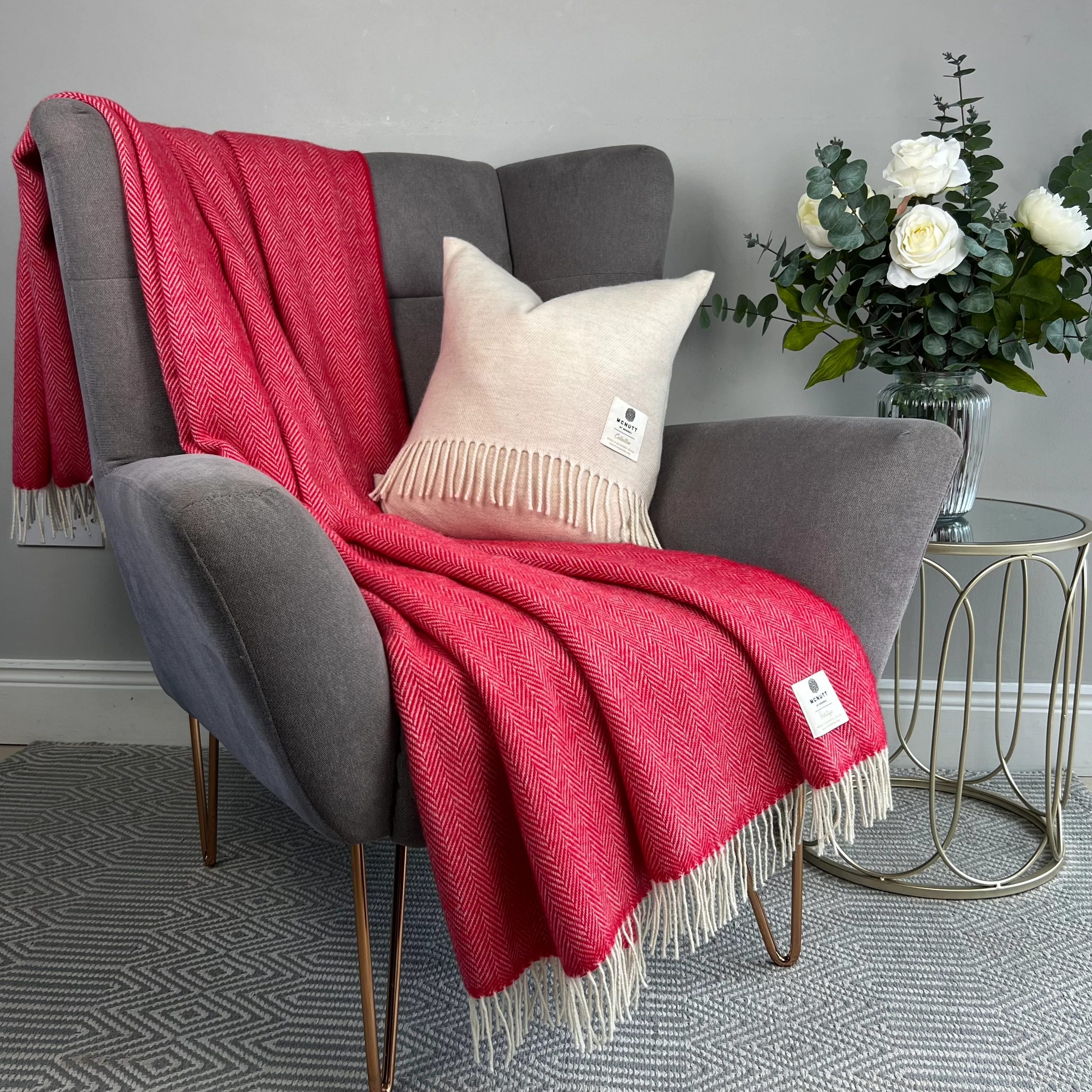 Irish Merino Wool Herringbone Throws - Image 15