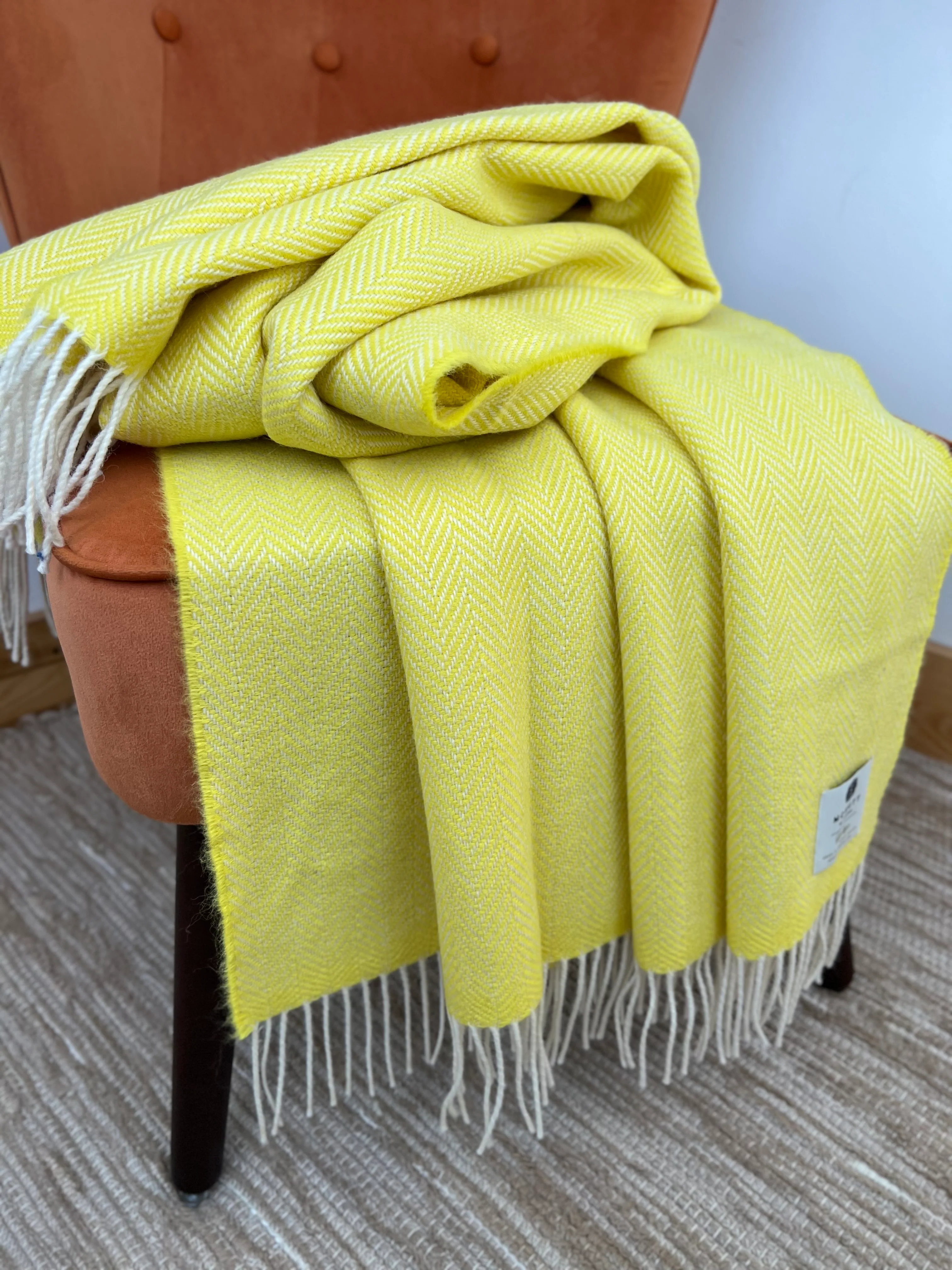 Irish Merino Wool Herringbone Throws - Image 19