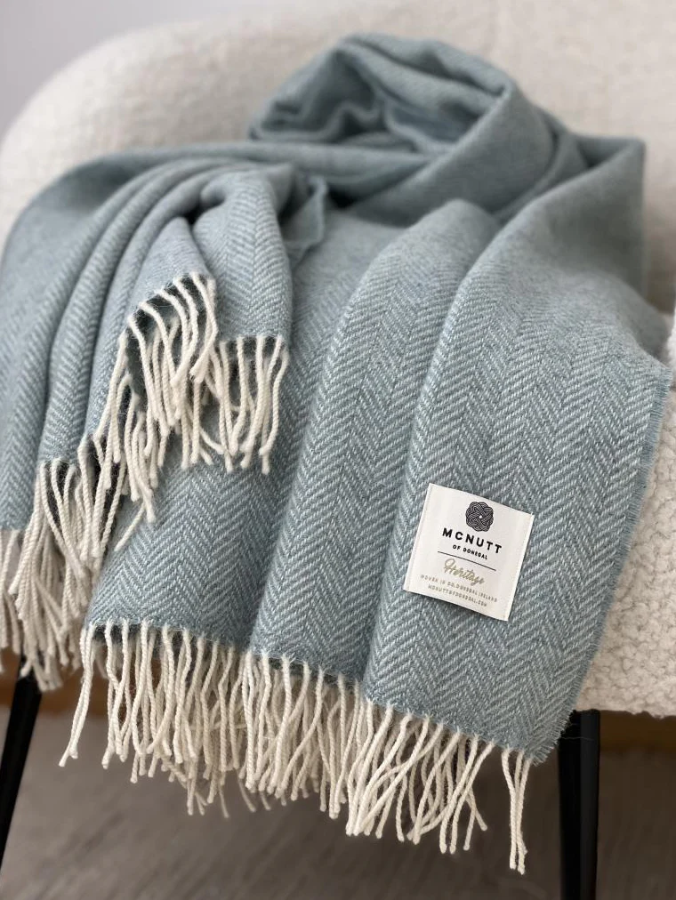 Irish Merino Wool Herringbone Throws - Image 22