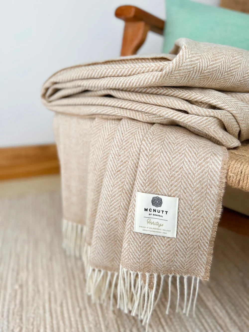Irish Merino Wool Herringbone Throws - Image 28