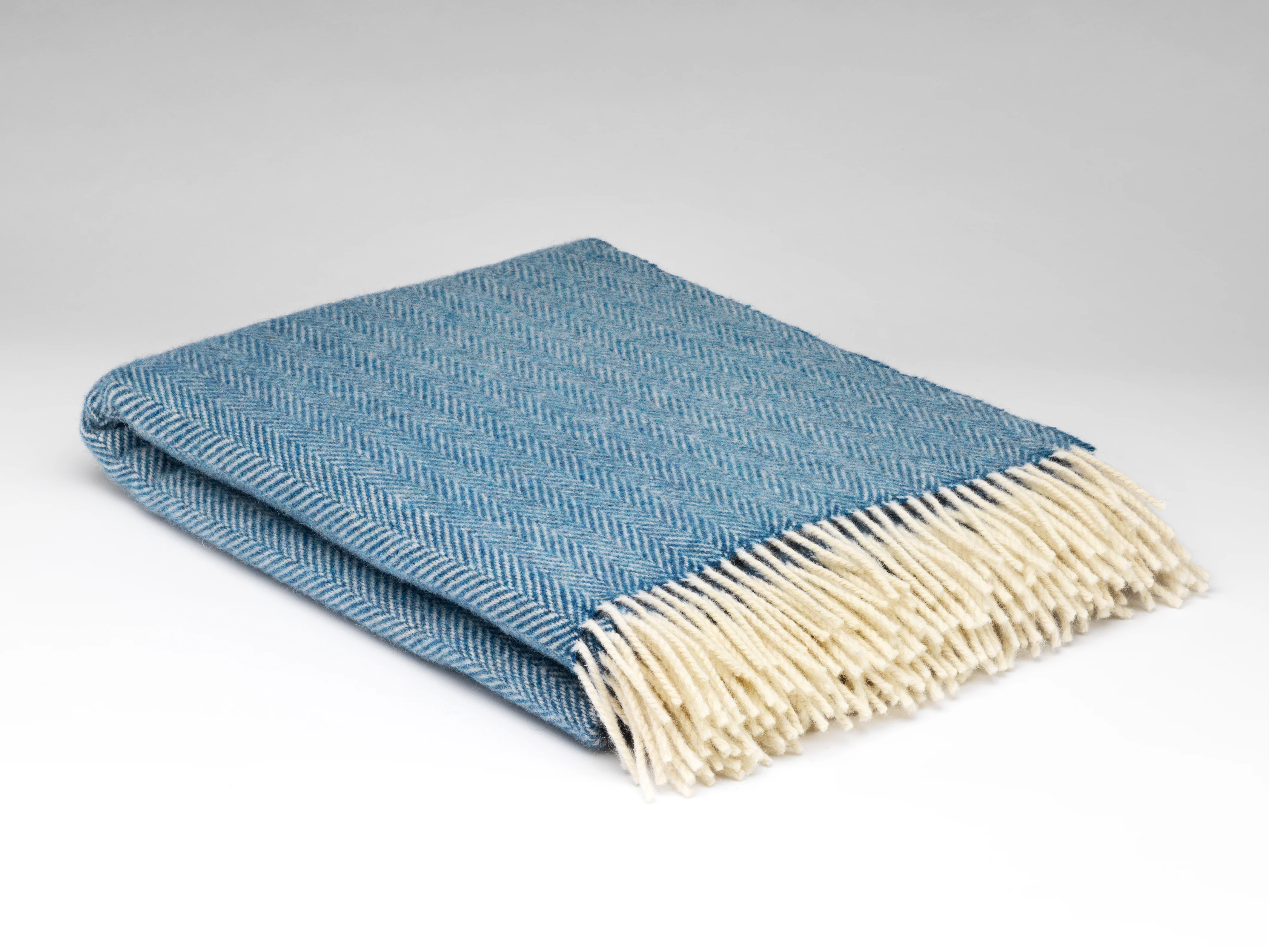 Irish Merino Wool Herringbone Throws - Image 5