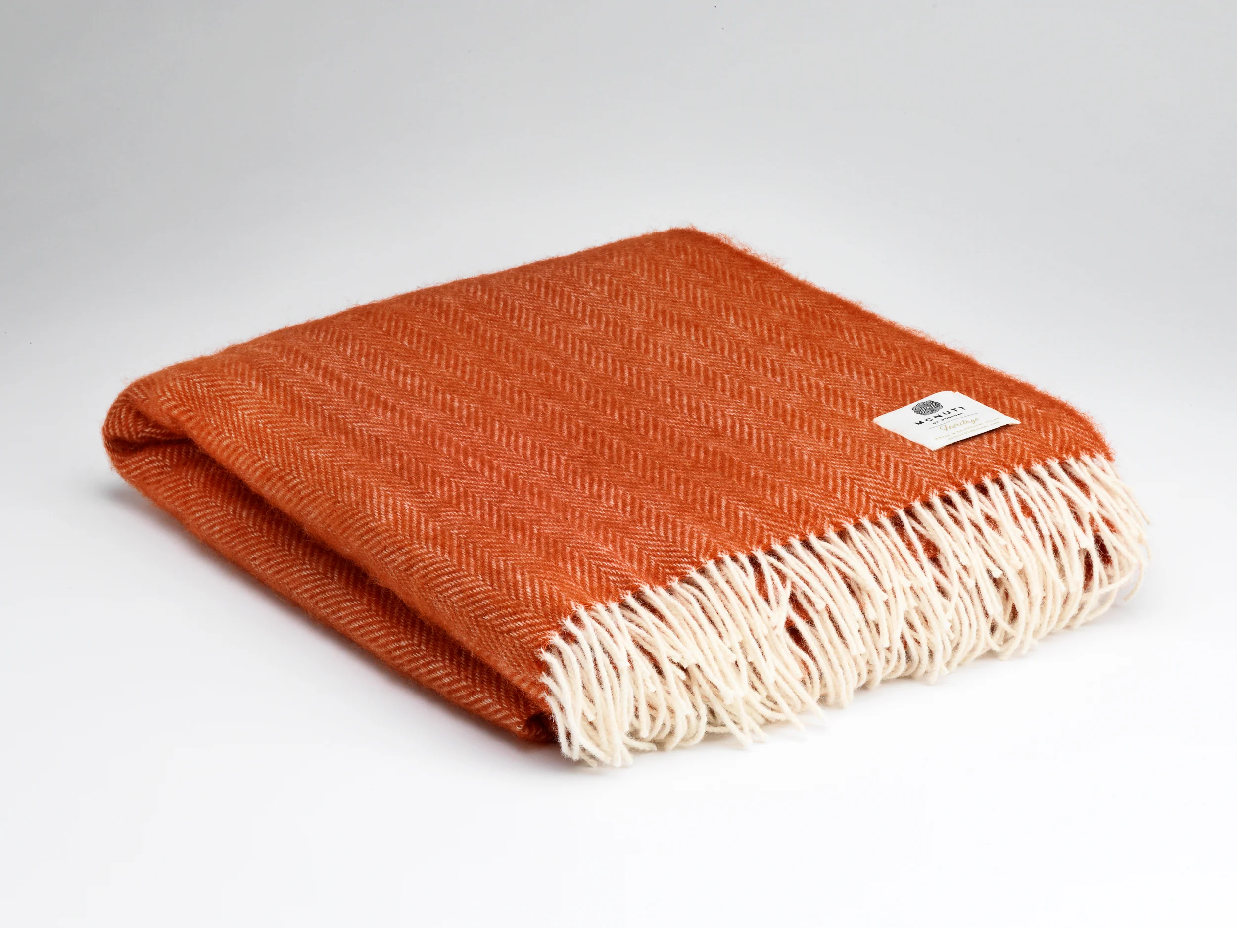 Irish Merino Wool Herringbone Throws - Image 7
