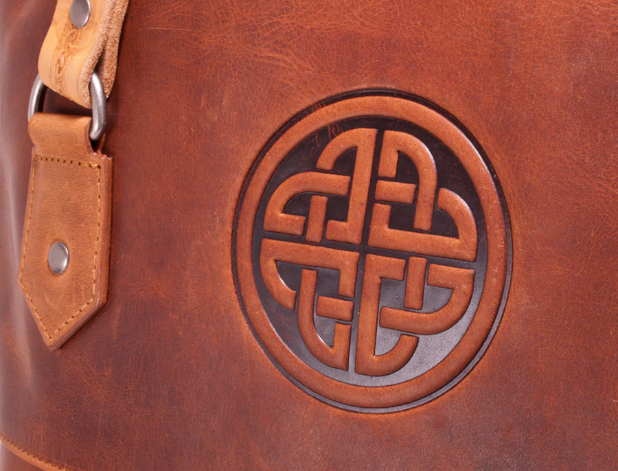 Ladies Leather Tote Bag -Tan - Image 3