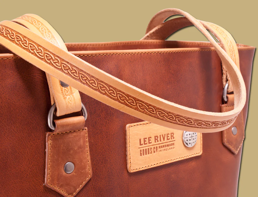 Ladies Leather Tote Bag -Tan - Image 4