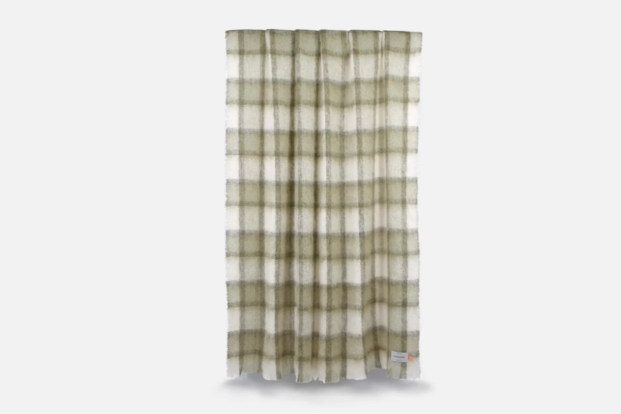 Large Plaid Brushed Mohair Irish Throw Blanket - Image 14