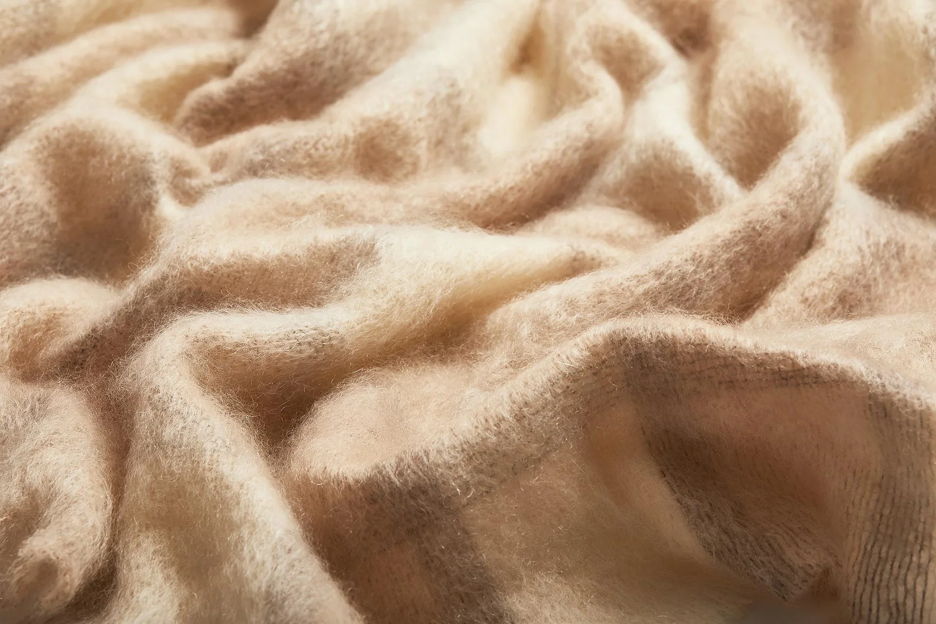 Large Plaid Brushed Mohair Irish Throw Blanket - Image 17