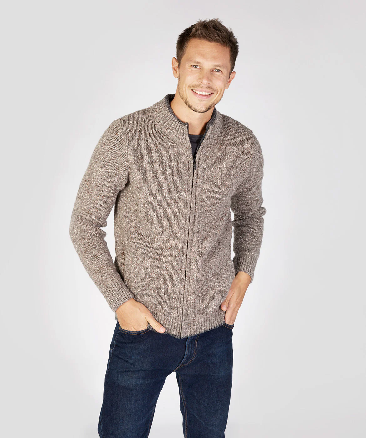 Men's Crewneck Full Zip Cardigan - Image 6