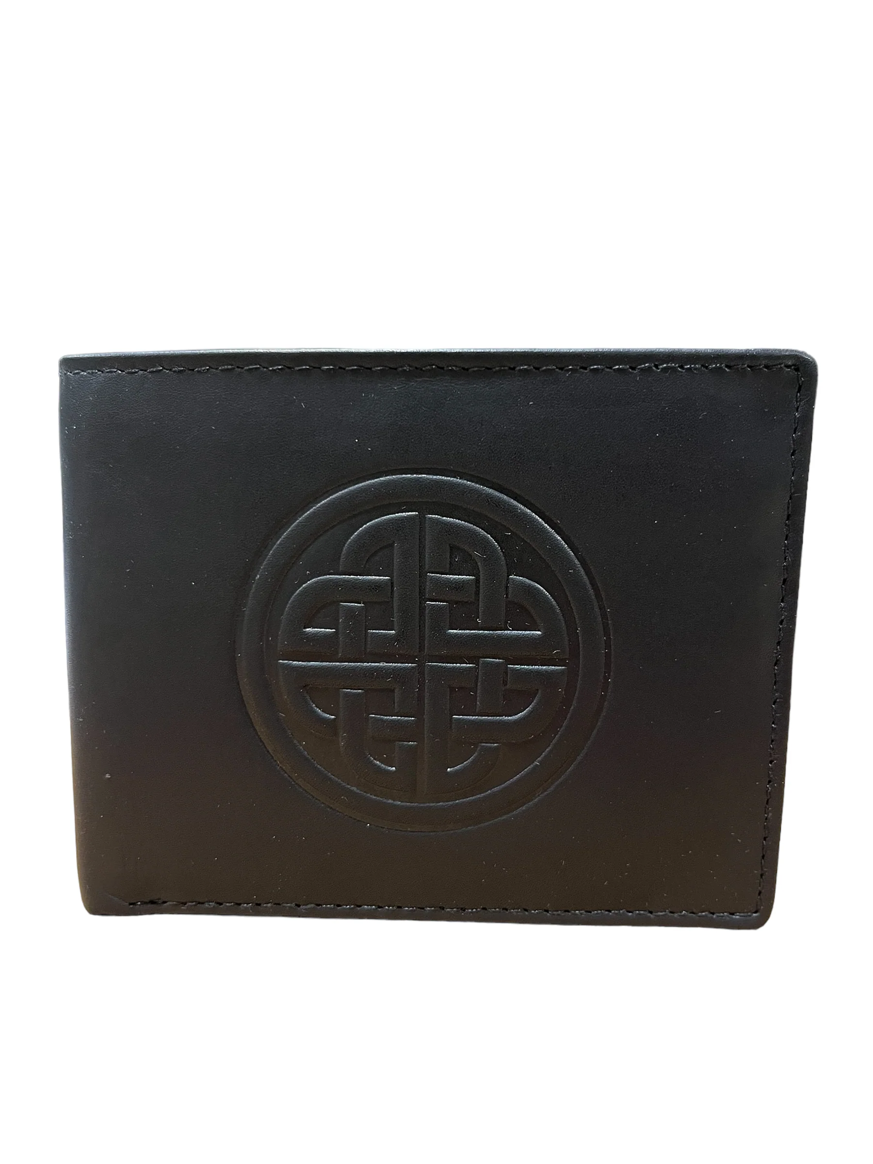 Men's Leather Trifold Wallet - Knotwork - Image 4