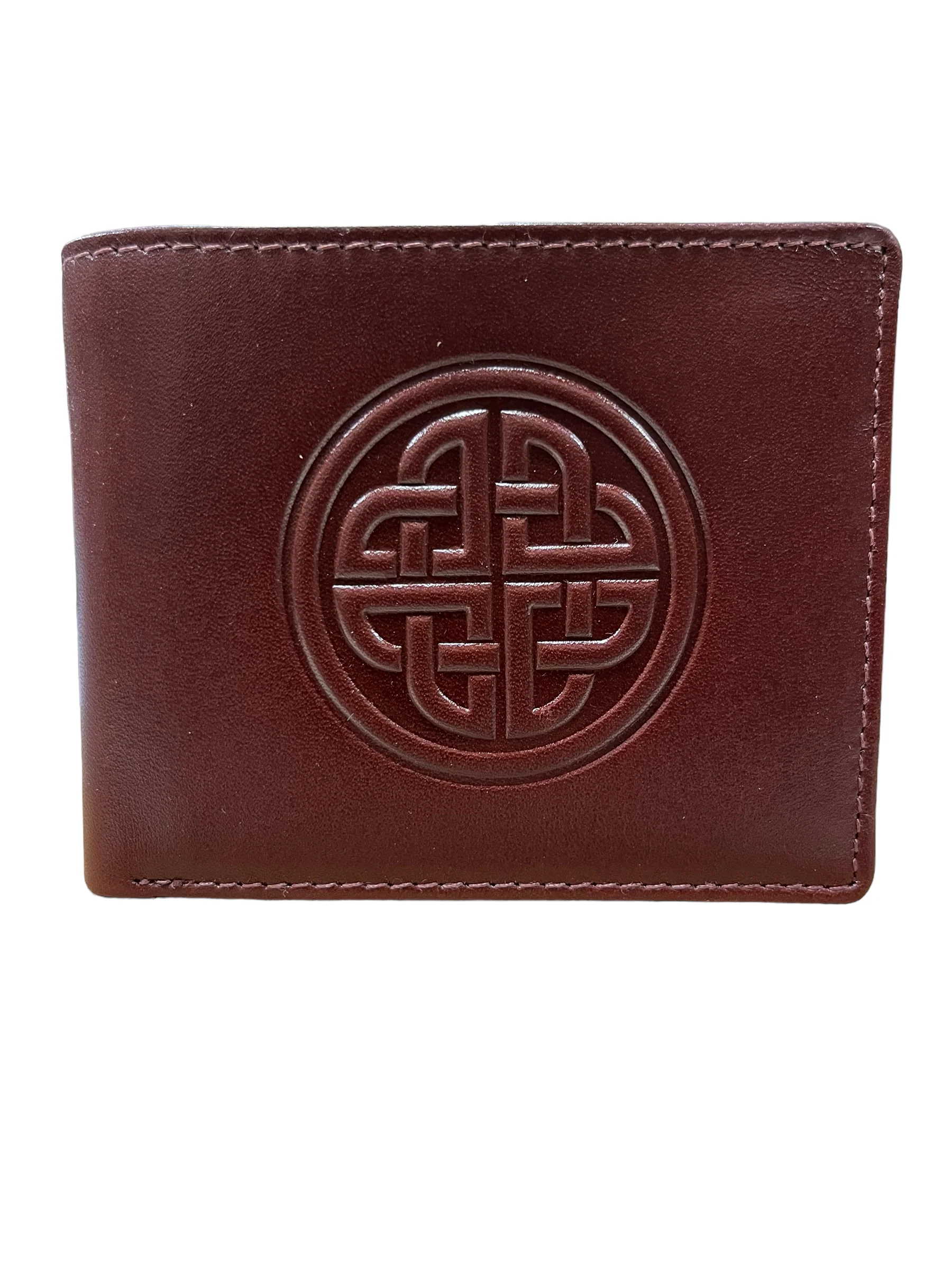 Men's Leather Trifold Wallet - Knotwork - Image 8