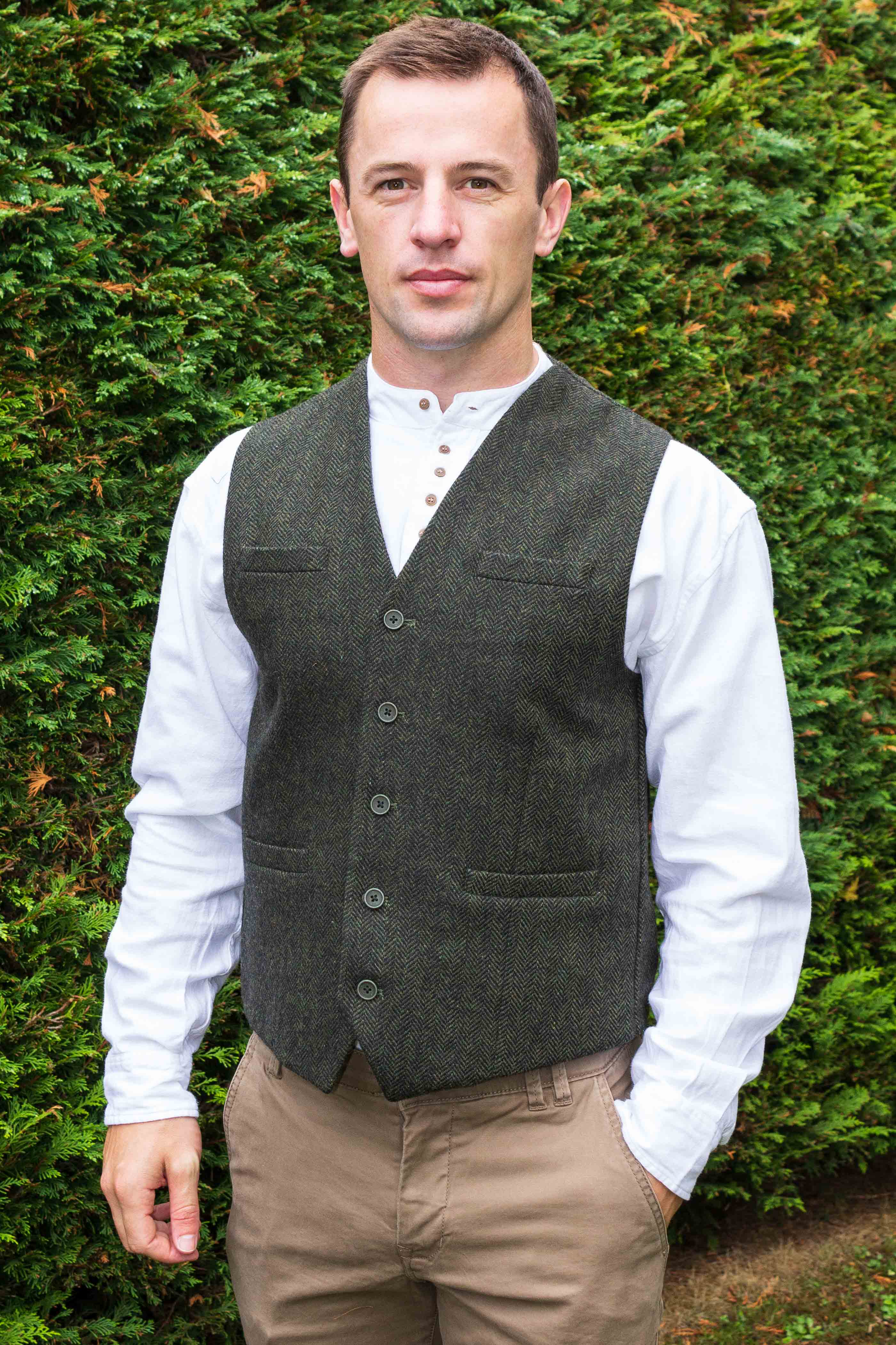 Mens Tweed Waistcoat - Image 2