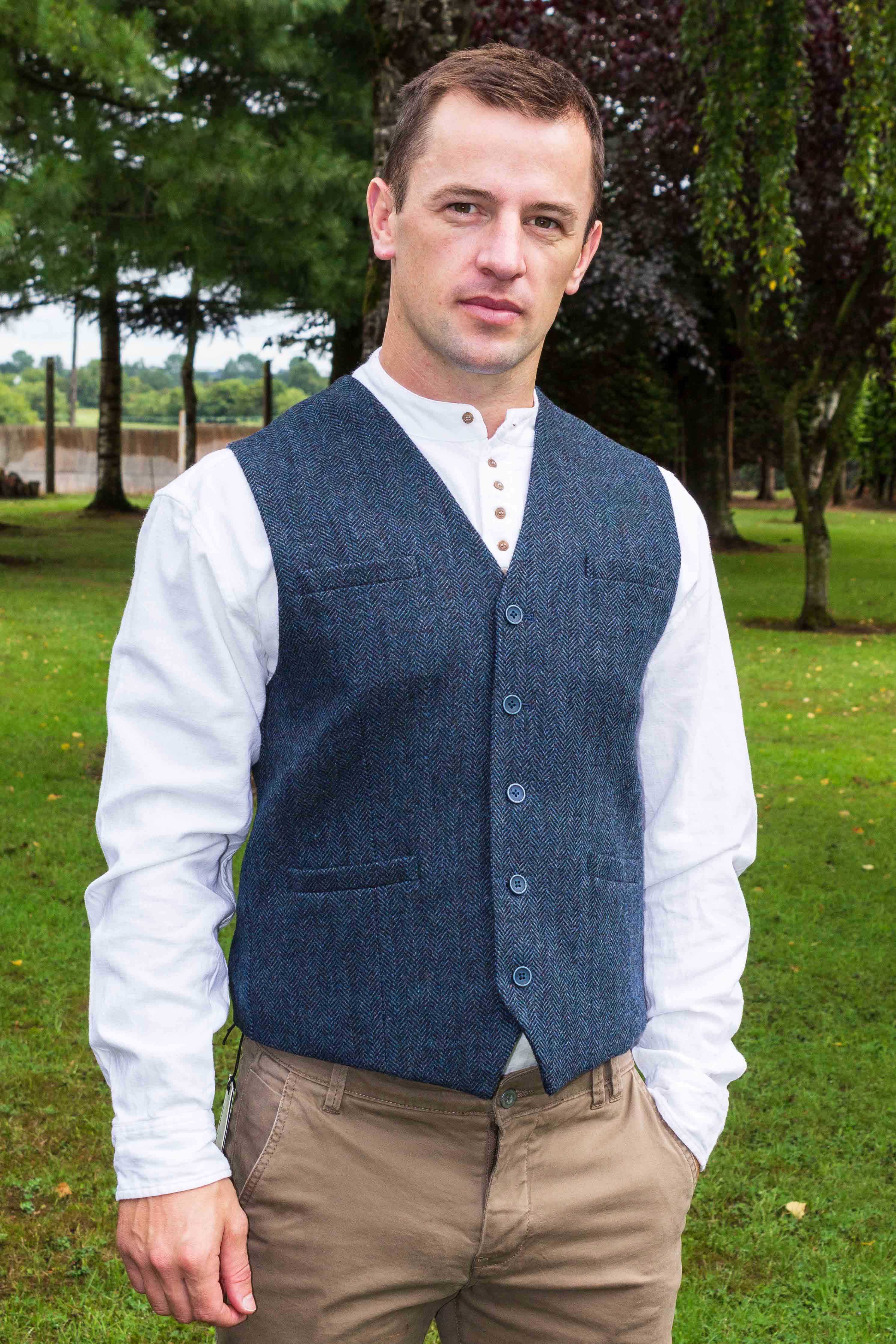 Mens Tweed Waistcoat - Image 3