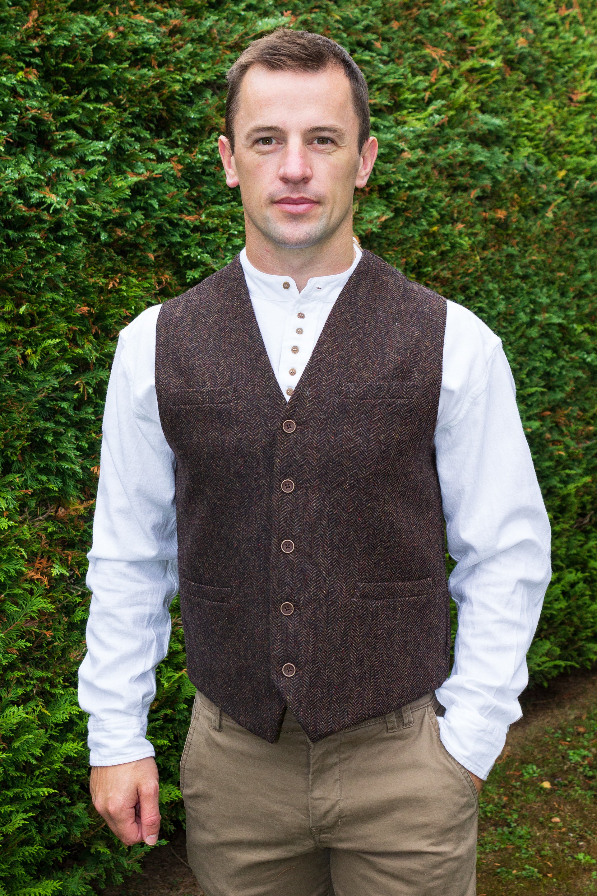 Mens Tweed Waistcoat - Image 4