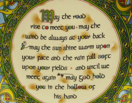 Old Irish Blessing Bone China 8" Plate - Image 2