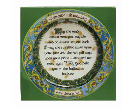 Old Irish Blessing Bone China 8" Plate - Image 3