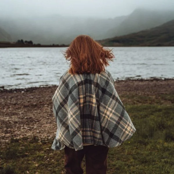Plaid Shawl Cape - Image 8