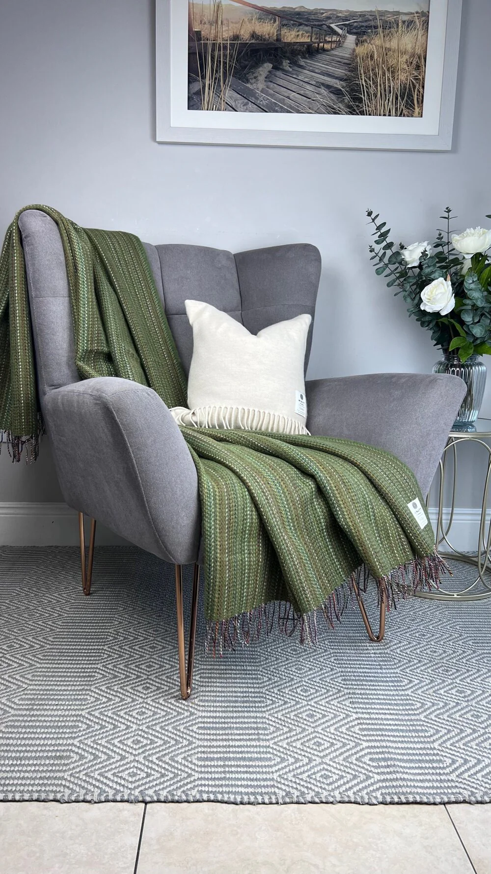 Rainbow Tweed Irish Merino Wool Irish Throws - Image 4