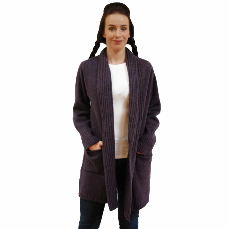 Rib Edge Lambswool Jacket with Pockets - Image 2
