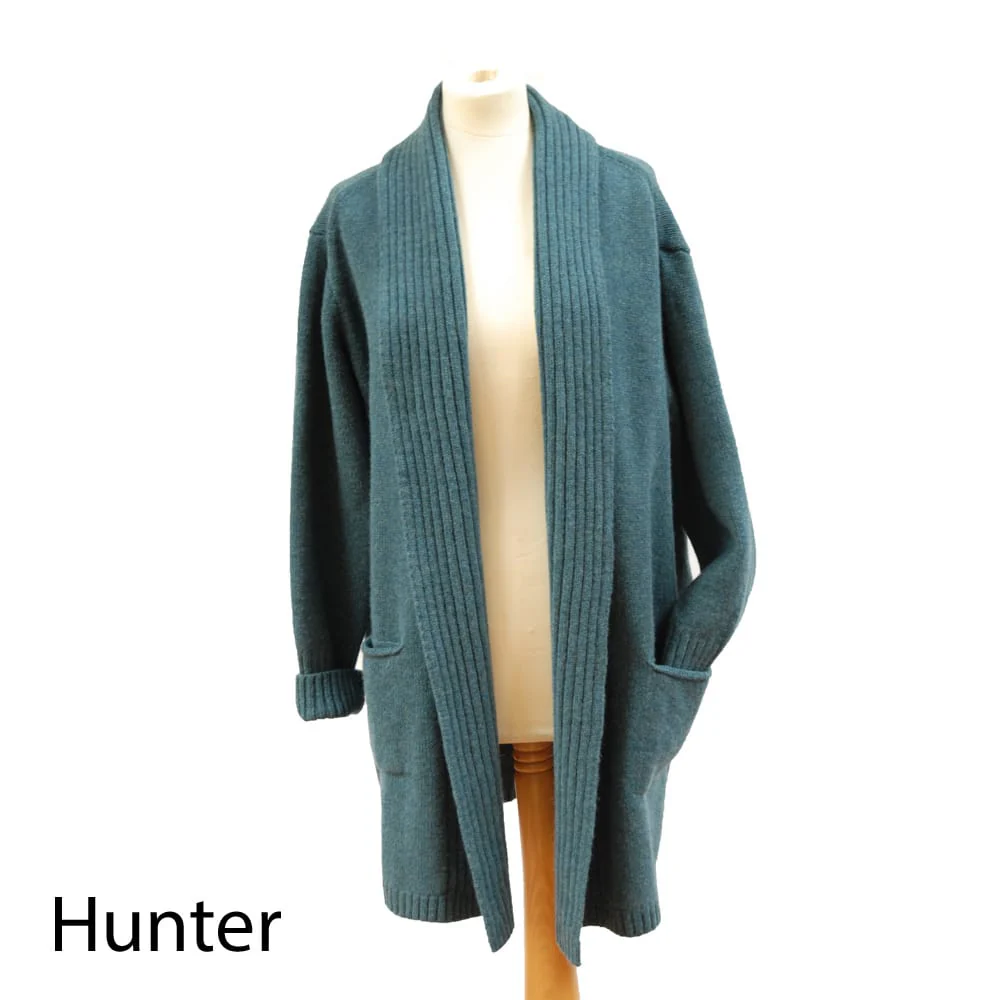 Rib Edge Lambswool Jacket with Pockets - Image 3