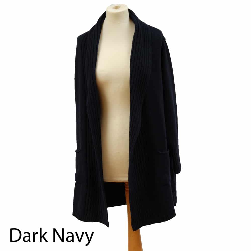 Rib Edge Lambswool Jacket with Pockets - Image 5