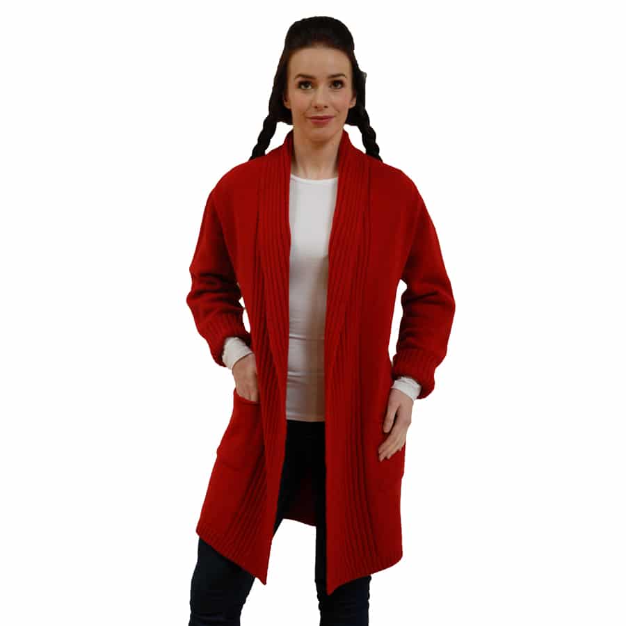 Rib Edge Lambswool Jacket with Pockets - Image 7
