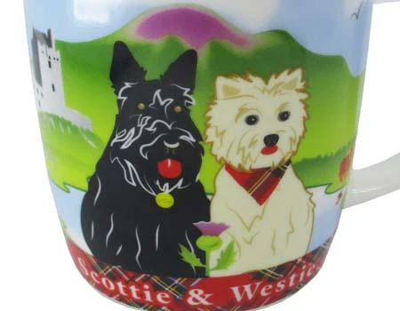 Scottie & Westie Bone China Mug - Image 2