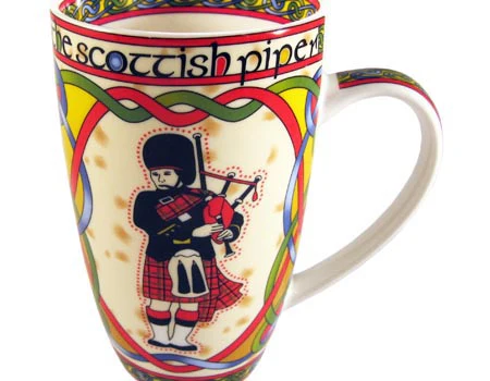 Scottish Piper Bone China Mug - Image 2