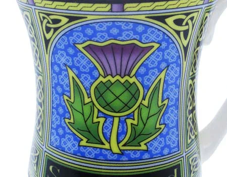 Scottish Thistle Window Pane Bone China Mug - Image 2
