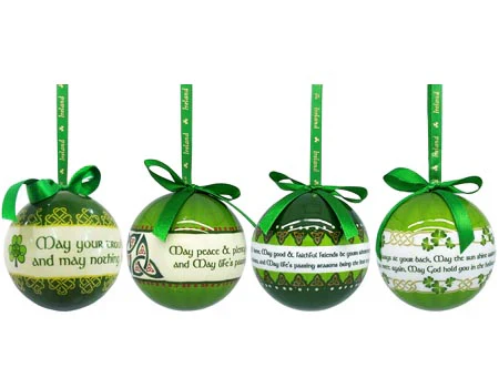 Set of 4 Four Irish Blessing Baubles - Image 3