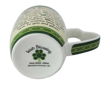 Shamrock Spiral Blessing Bone China Mug - Image 2