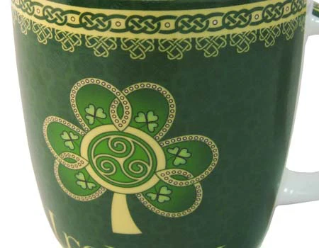 Shamrock Spiral Bone China Mug - Image 2