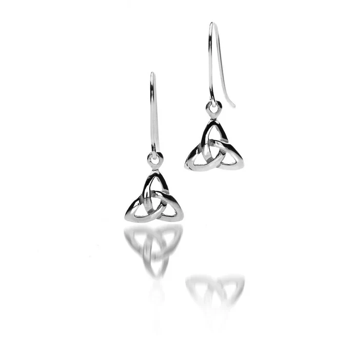 Small Celtic Trinity Knot Sterling Silver Earrings