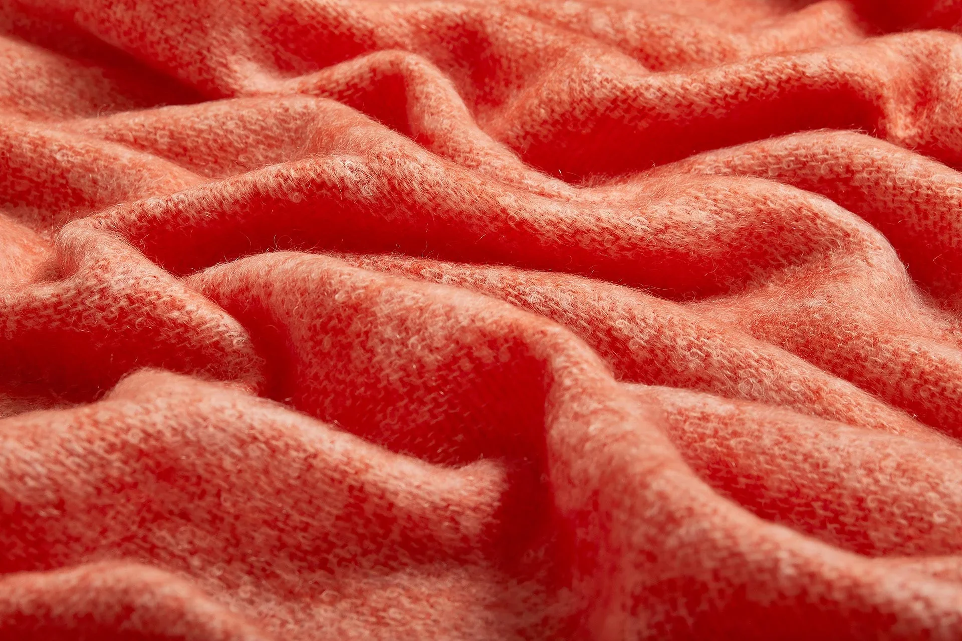 Solid Color Brushed Mohair Irish Throw Blanket - Image 2
