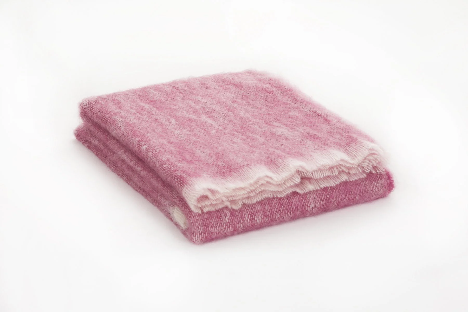 Solid Color Brushed Mohair Irish Throw Blanket - Image 5
