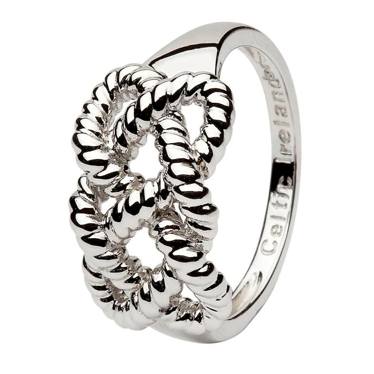 Sterling Silver Fisherman's Knot Ring by Shanore