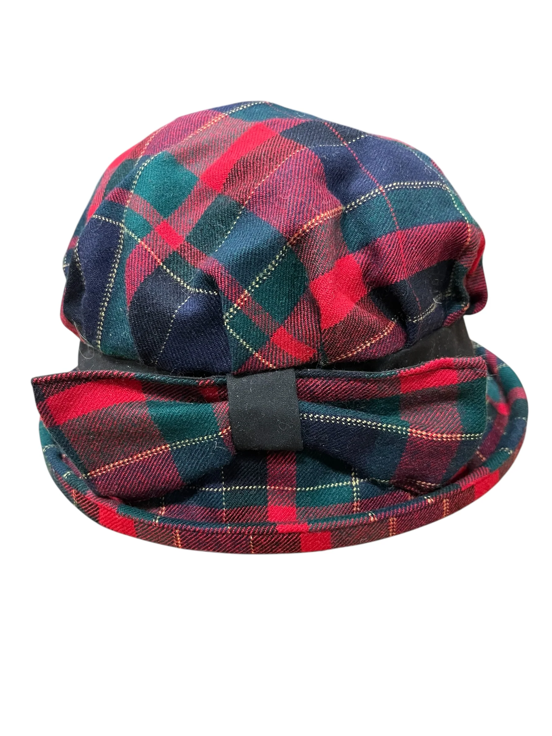 Women's Narrow Brim Hat with Tweed Bow and Band - Image 3
