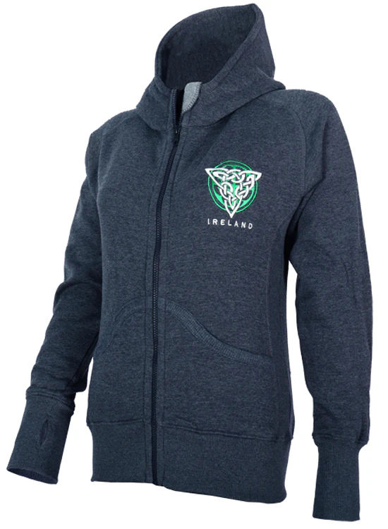 Women's Navy Trinity Knot Yarn Dyed Hoody