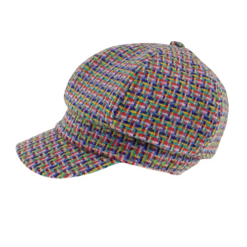 Women's Scottish Harris Tweed Newsboy Hat - Image 14