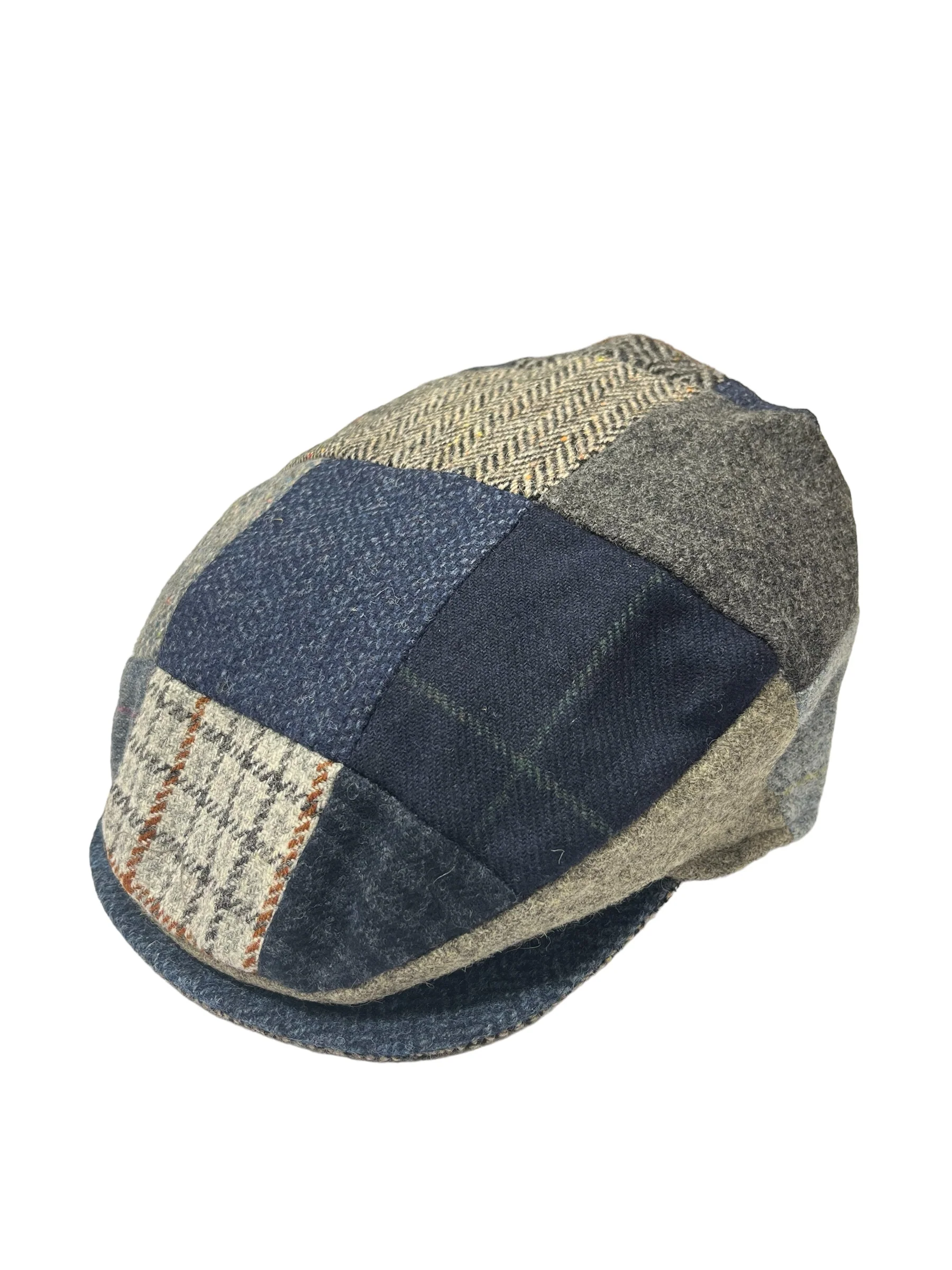Wool Patchwork - Vintage Style Cap - Image 3